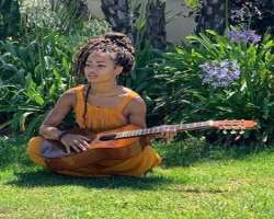 The star can also play the guitar.